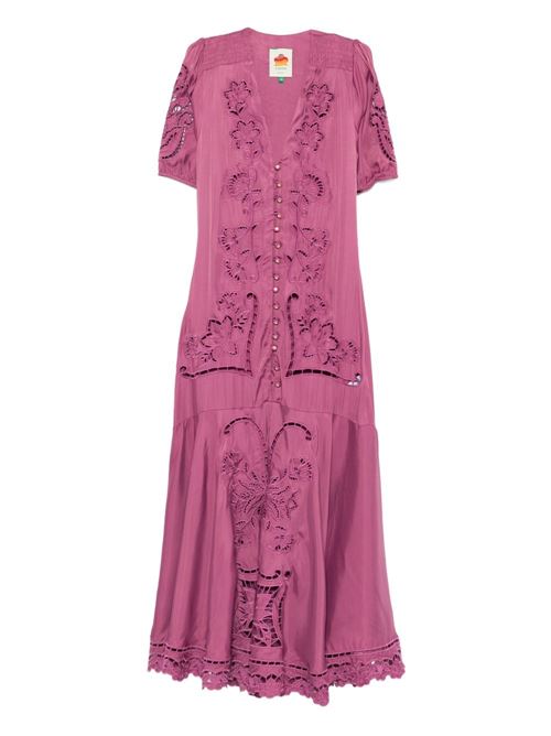 Richelieu sateen maxi dress FARM RIO | 344401PINKL0027